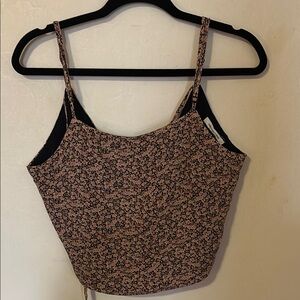 American Eagle Outfitters Tan Brown Camisole Crop Top